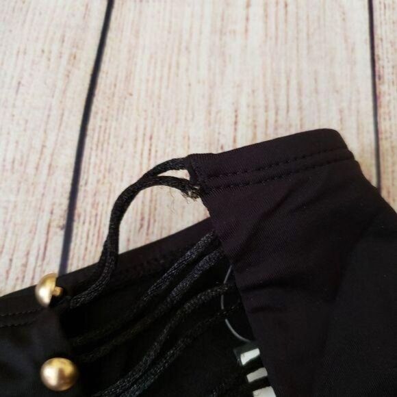 Kenneth Cole High Neck Cutout Bikini Top and Bottom Set Women's Size Small Black - Picture 12 of 12